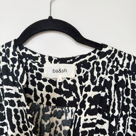 ba&sh Oia Printed Mini Dress Size 6 - Picture 4 of 5